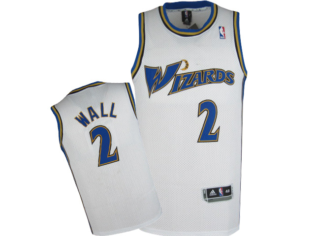 NBA Washington Wizards 2 John Wall Authentic Home White Jersey